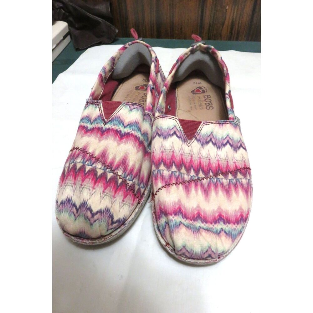 Skechers Bobs Women's 10 Slip On Tie Dye Shoes